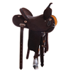 Burns Chocolate RO Barrel Saddle w/ Deluxe Snake-MW 